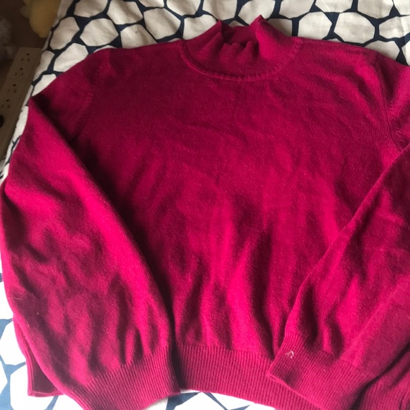Magenta 80’s sweater retro vintage cropped spring - Picture 1 of 1